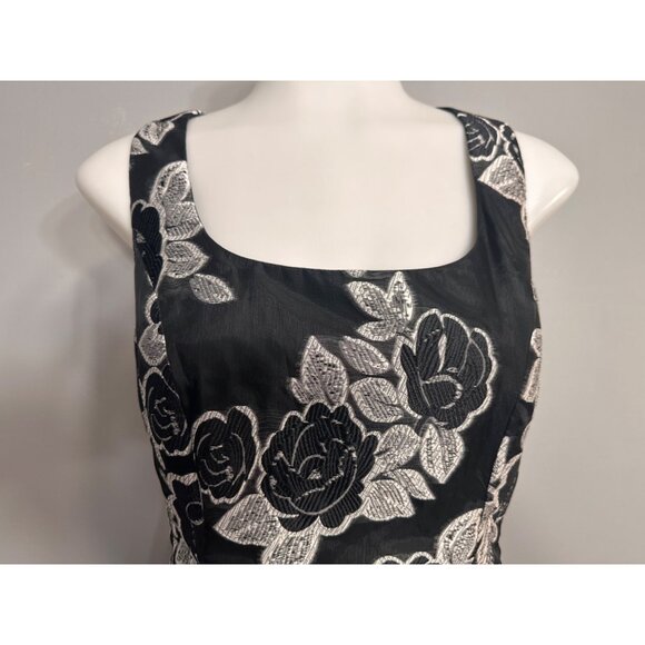 Prabal Gurung Dresse Black Silver Floral Jacquard Mini Dress 4 - Picture 12 of 14